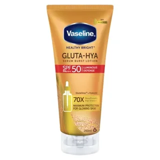 لوسیون سرمی وازلین مدل Gluta-Hya با خاصیت ضدچروک SPF50 حجم ۳۰۰ میلی لیتر